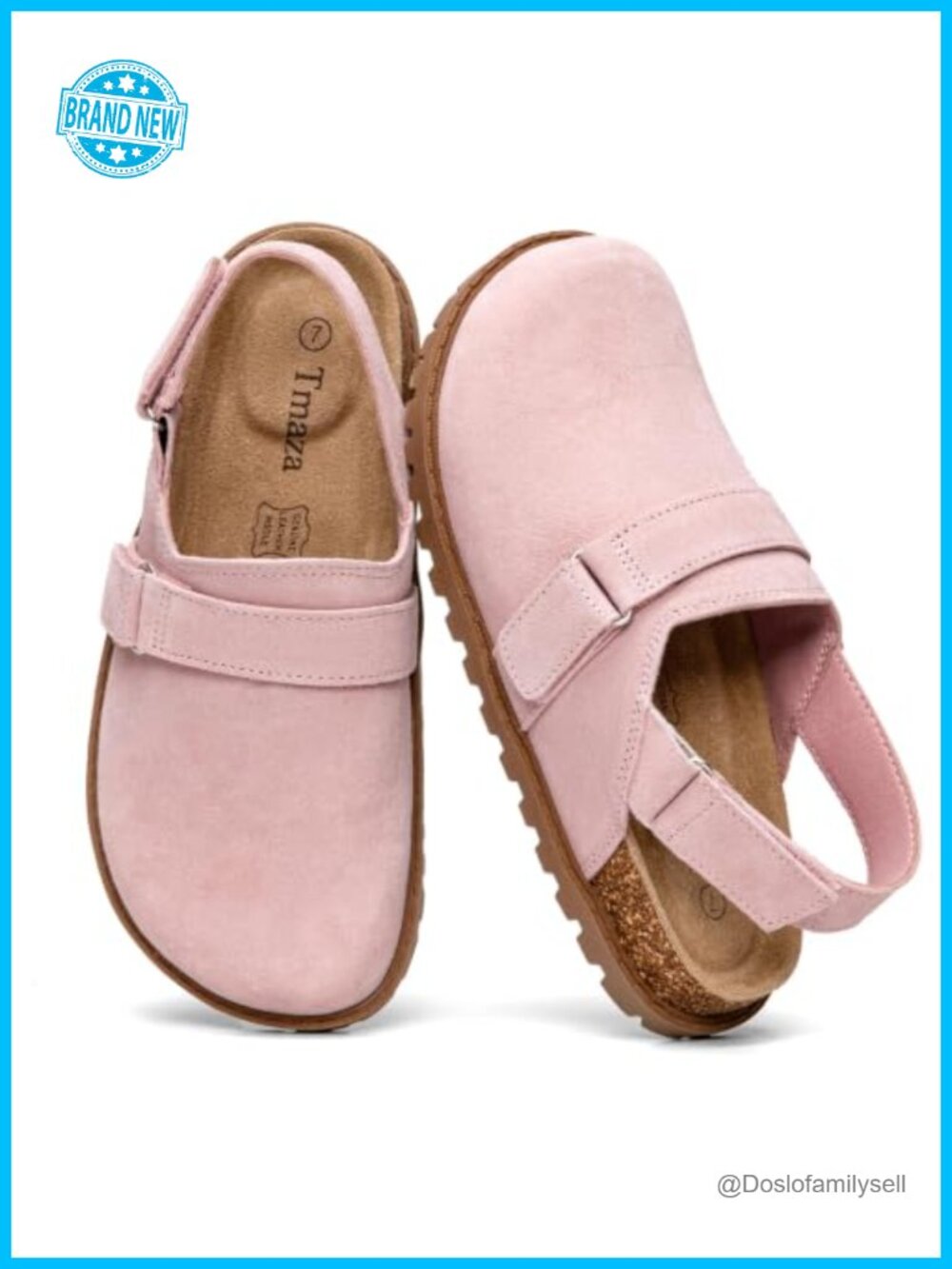 Genuine Suede Clogs with Arch Support & Memory Foam